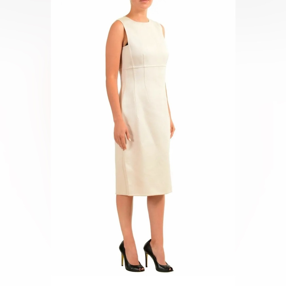 Gianfranco Ferre Sheath Dress Women’s US L IT 44 Pale Blush Wool  Sleeveless